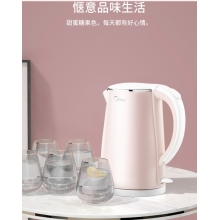 美的（Midea）電水壺?zé)崴畨仉姛崴畨?04不銹鋼1.7L容量暖水壺?zé)畨貎籼鸺矣么笕萘块_(kāi)水壺智能自動(dòng)斷電1705b