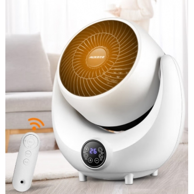  奧克斯（AUX） 取暖器暖風(fēng)機(jī)迷你小型家用電暖器節(jié)能省電電暖氣遙控定時(shí)塔式廣角搖頭NFJ-200A7 NFJ-200A7遙控款