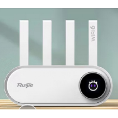 銳捷（Ruijie）家用無(wú)線路由器千兆WiFi6穿墻王 5G雙頻 Mesh組網(wǎng)/小白X30PRO椰果奶白